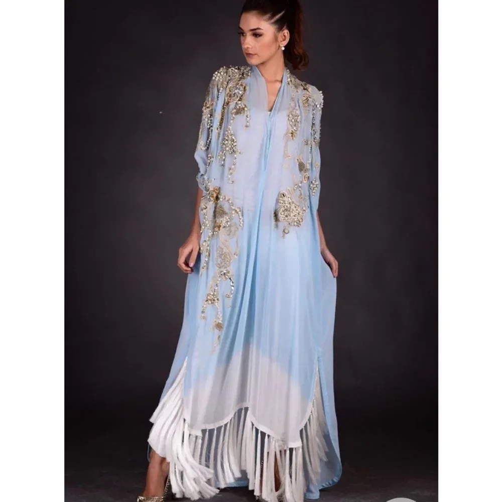 Shaded Embroidered Kaftan - Picture 1 of 3